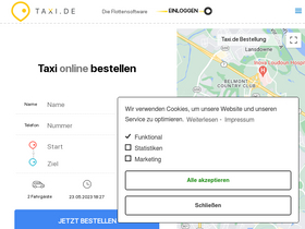 'taxi.de' screenshot