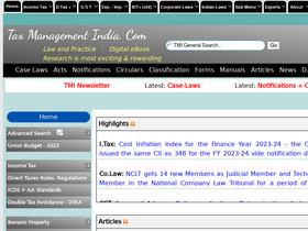 'taxmanagementindia.com' screenshot