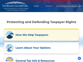 'taxreliefcenter.org' screenshot