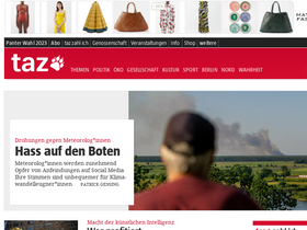 'taz.de' screenshot