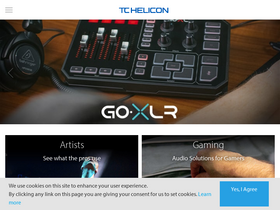'tc-helicon.com' screenshot