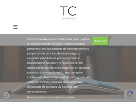 'tccuadernos.com' screenshot
