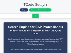 'tcodesearch.com' screenshot