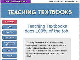 'teachingtextbooks.com' screenshot