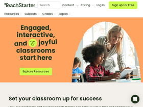 'teachstarter.com' screenshot