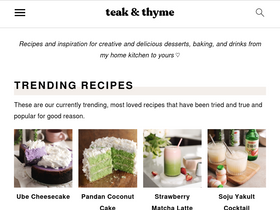 'teakandthyme.com' screenshot