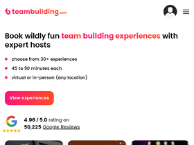 'teambuilding.com' screenshot