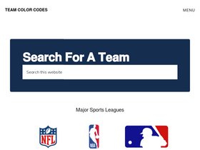 'teamcolorcodes.com' screenshot
