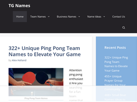 'teamgroupnames.com' screenshot