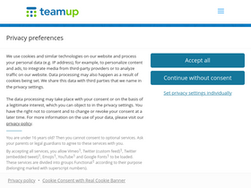 'teamup.com' screenshot