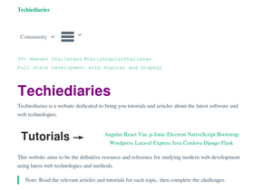 'techiediaries.com' screenshot