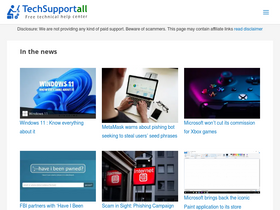 'techsupportall.com' screenshot