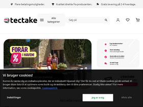 'tectake.dk' screenshot