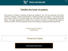 'tehillim-online.com' screenshot