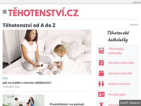 'tehotenstvi.cz' screenshot