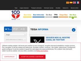 'teisa-bus.com' screenshot