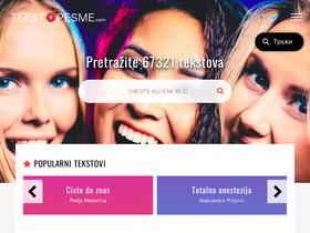 'tekstpesme.com' screenshot