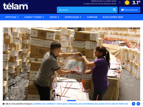 'telam.com.ar' screenshot