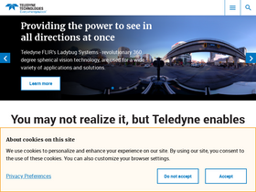 'teledyne.com' screenshot