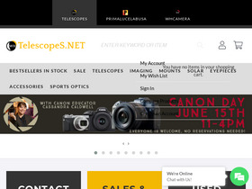 'telescopes.net' screenshot