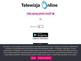 'telewizjaonline.pl' screenshot