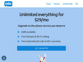'tello.com' screenshot