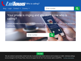 'tellows.com' screenshot