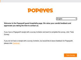 'tellpopeyes.com' screenshot