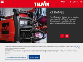 'telwin.com' screenshot