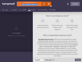 'temp-mail.io' screenshot