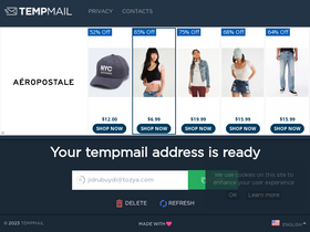 'tempmail.net' screenshot