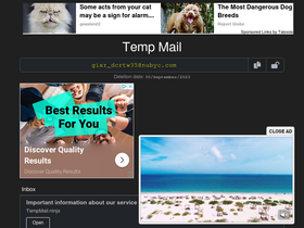 'tempmail.ninja' screenshot
