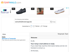'tempmailo.com' screenshot