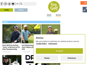 'ten-golf.com' screenshot