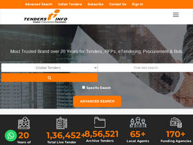 'tendersinfo.com' screenshot