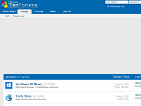 'tenforums.com' screenshot