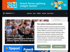 'tenisovysvet.cz' screenshot