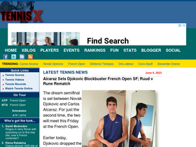 'tennis-x.com' screenshot