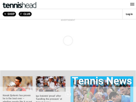 'tennishead.net' screenshot