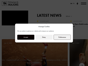'tennismajors.com' screenshot