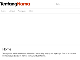 'tentangnama.com' screenshot