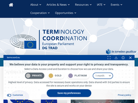 'termcoord.eu' screenshot