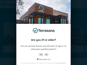 'terrasanacannabisco.com' screenshot
