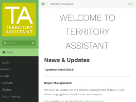 'territoryassistant.com' screenshot