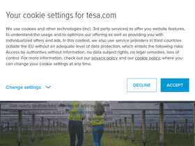 'tesa.com' screenshot