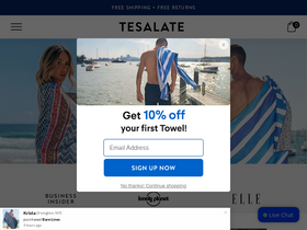'tesalate.com' screenshot