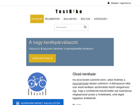 'testbike.hu' screenshot