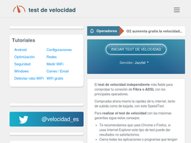 'testdevelocidad.es' screenshot