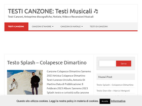 'testicanzone.com' screenshot