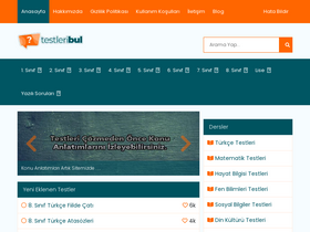 'testleribul.com' screenshot